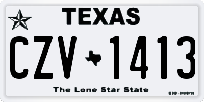 TX license plate CZV1413