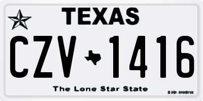 TX license plate CZV1416