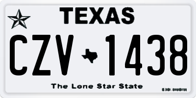 TX license plate CZV1438