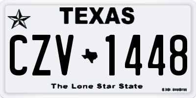 TX license plate CZV1448