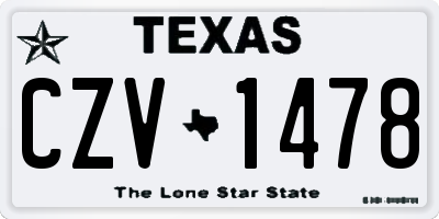 TX license plate CZV1478