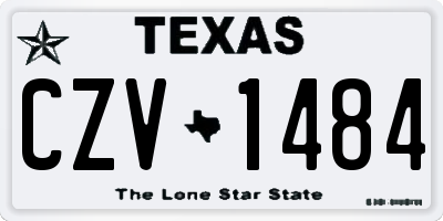 TX license plate CZV1484