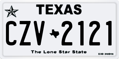 TX license plate CZV2121