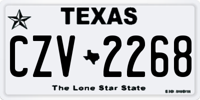 TX license plate CZV2268