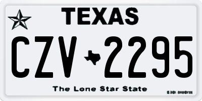 TX license plate CZV2295