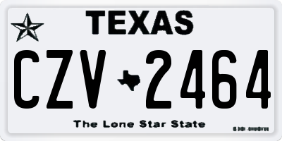 TX license plate CZV2464