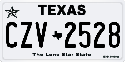 TX license plate CZV2528