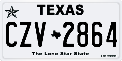 TX license plate CZV2864