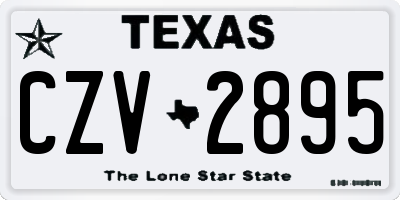 TX license plate CZV2895