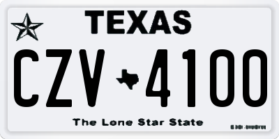 TX license plate CZV4100