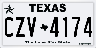 TX license plate CZV4174