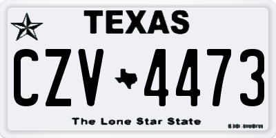 TX license plate CZV4473