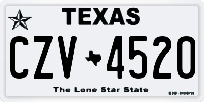TX license plate CZV4520