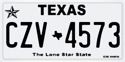 TX license plate CZV4573