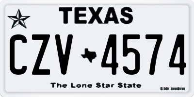 TX license plate CZV4574