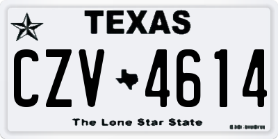 TX license plate CZV4614