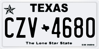 TX license plate CZV4680