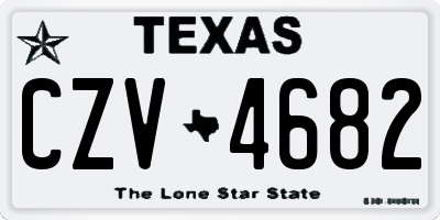 TX license plate CZV4682