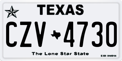 TX license plate CZV4730