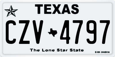 TX license plate CZV4797