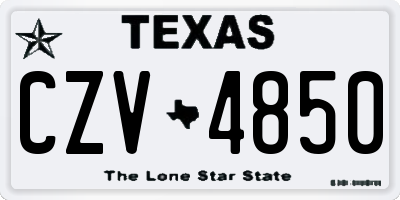 TX license plate CZV4850