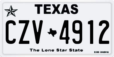 TX license plate CZV4912