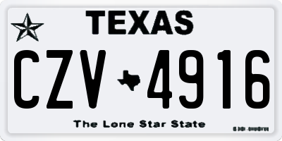 TX license plate CZV4916