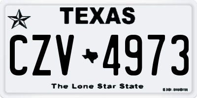 TX license plate CZV4973