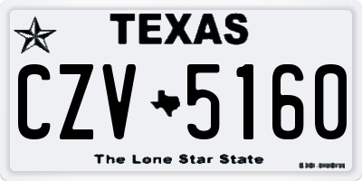TX license plate CZV5160