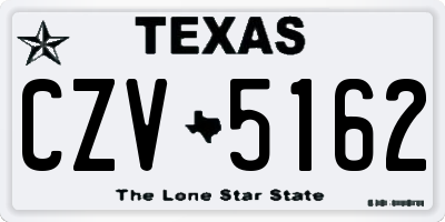 TX license plate CZV5162