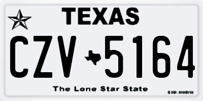 TX license plate CZV5164