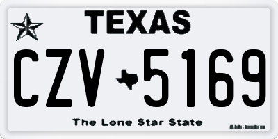 TX license plate CZV5169