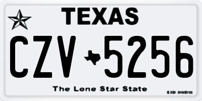 TX license plate CZV5256