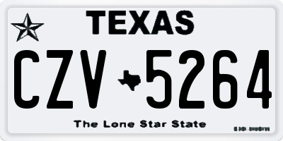 TX license plate CZV5264