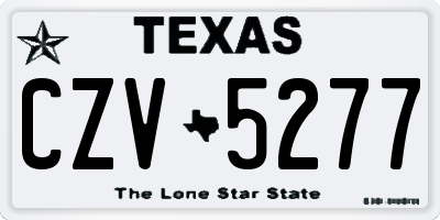 TX license plate CZV5277