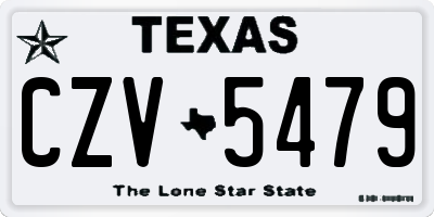 TX license plate CZV5479