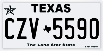 TX license plate CZV5590