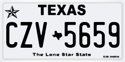 TX license plate CZV5659