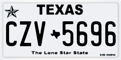 TX license plate CZV5696