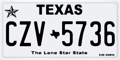 TX license plate CZV5736