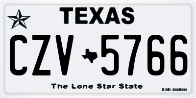 TX license plate CZV5766