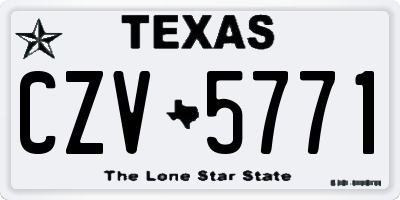 TX license plate CZV5771