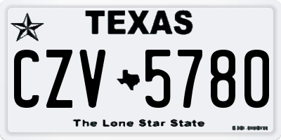 TX license plate CZV5780