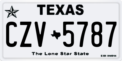 TX license plate CZV5787