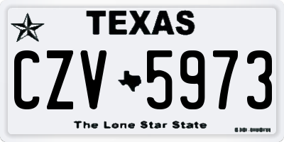 TX license plate CZV5973