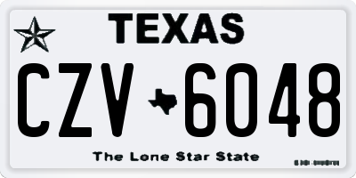 TX license plate CZV6048