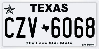 TX license plate CZV6068