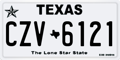 TX license plate CZV6121