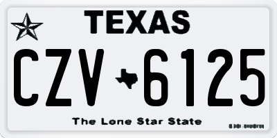 TX license plate CZV6125