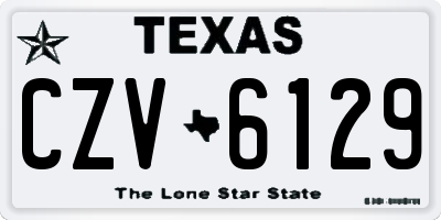 TX license plate CZV6129